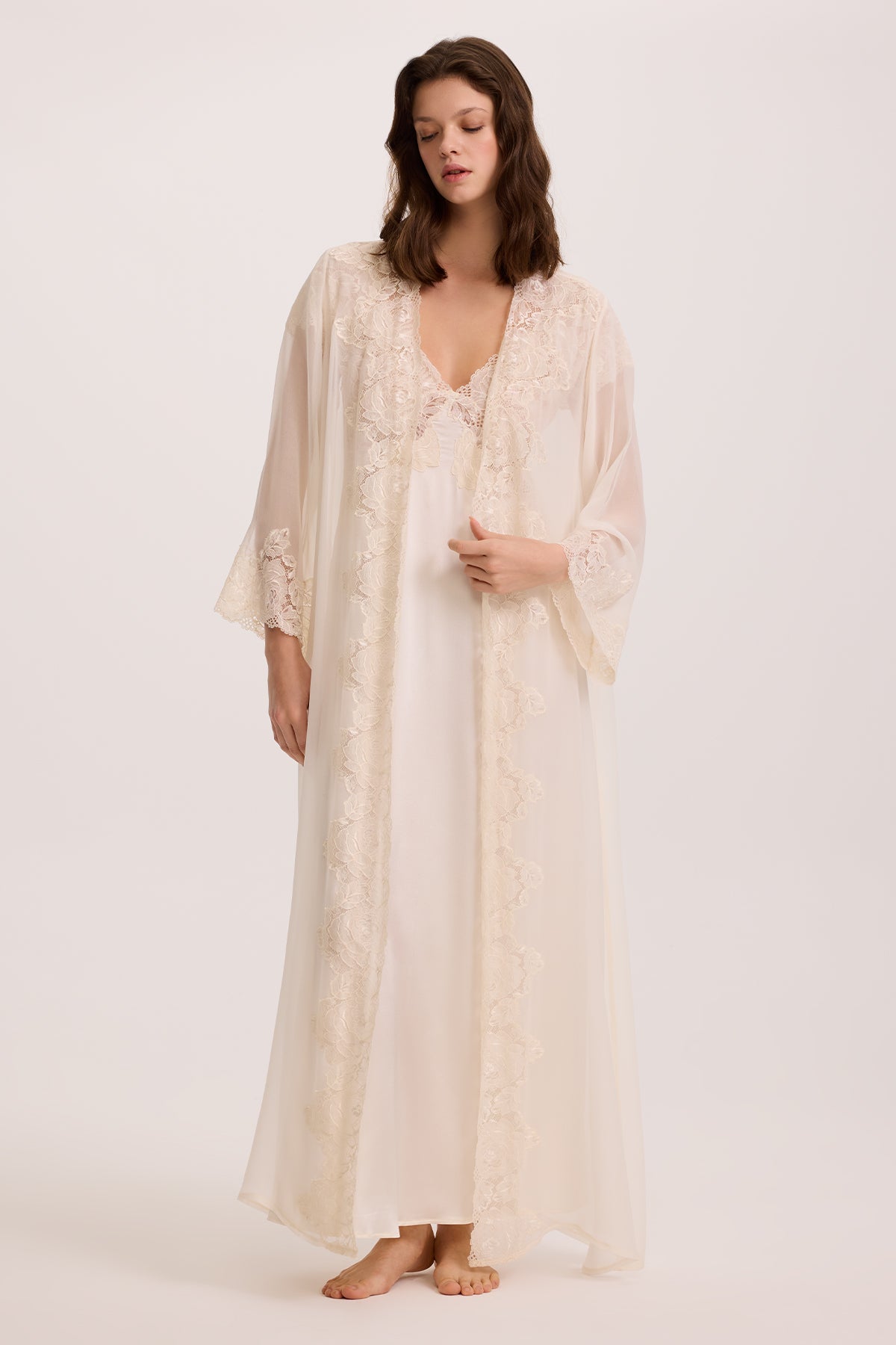 Dream Silk Nightgown and Robe