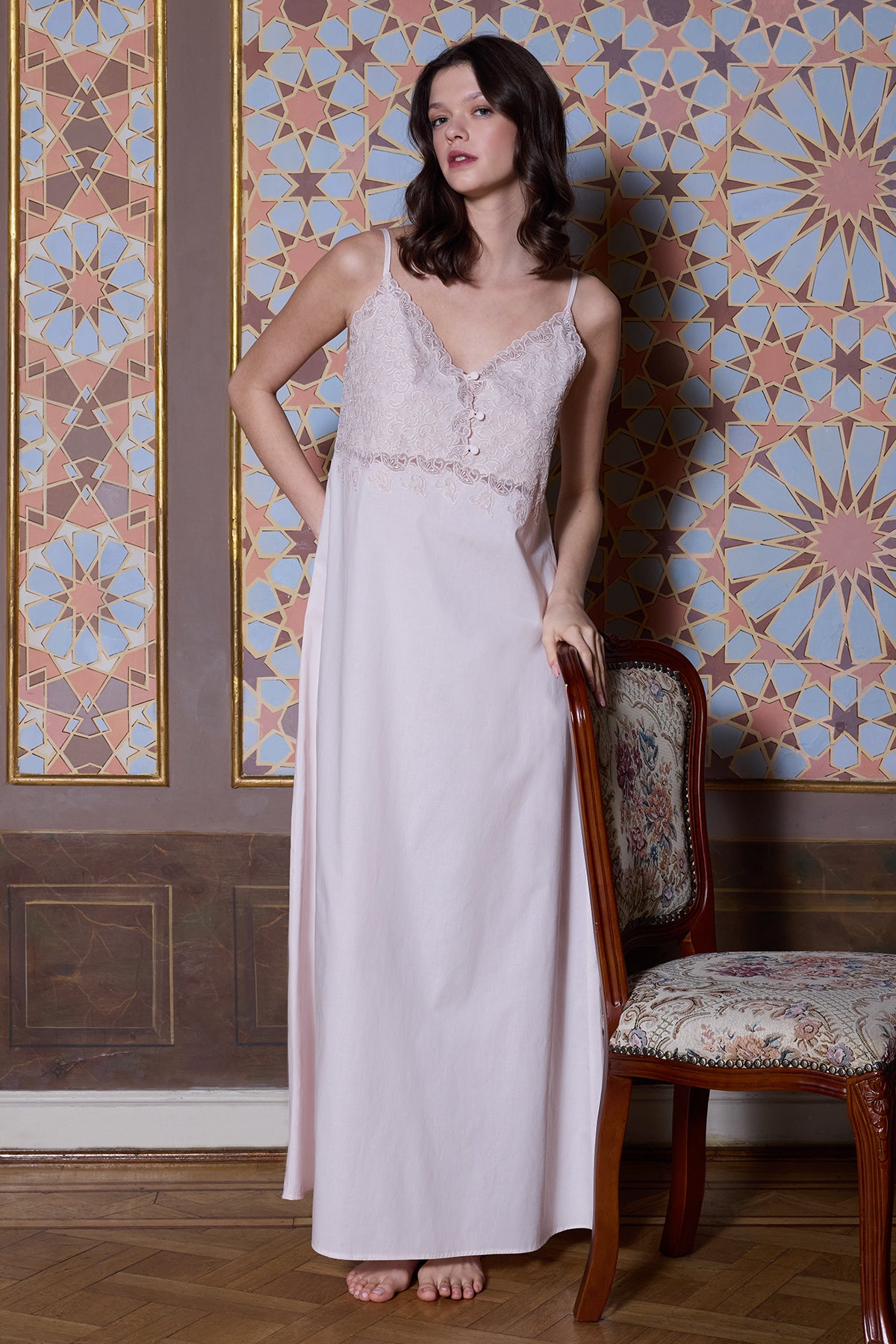 ARIA POWDER PINK NIGHTGOWN AND ROBE