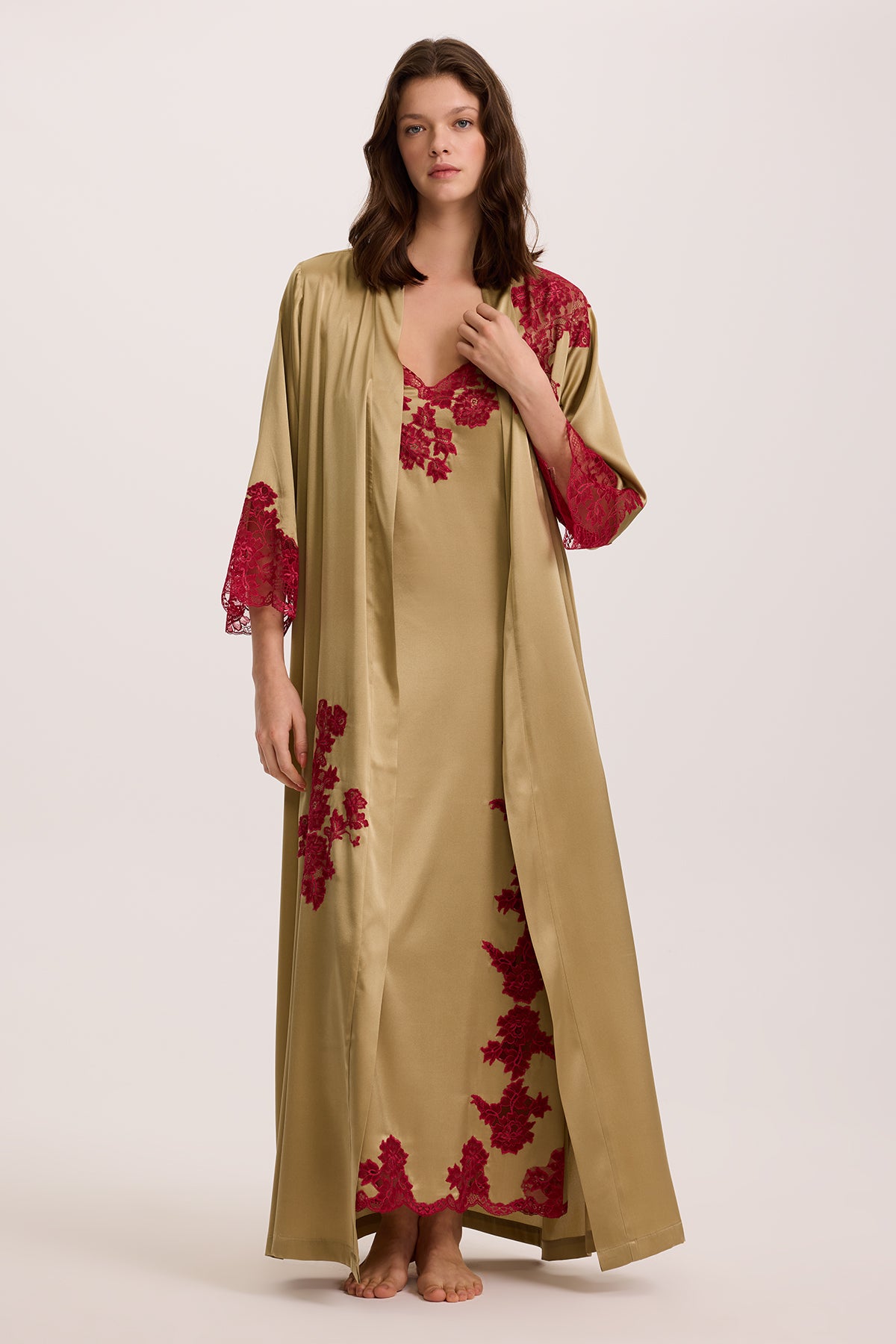 Eden Silk Long Nightgown and Robe