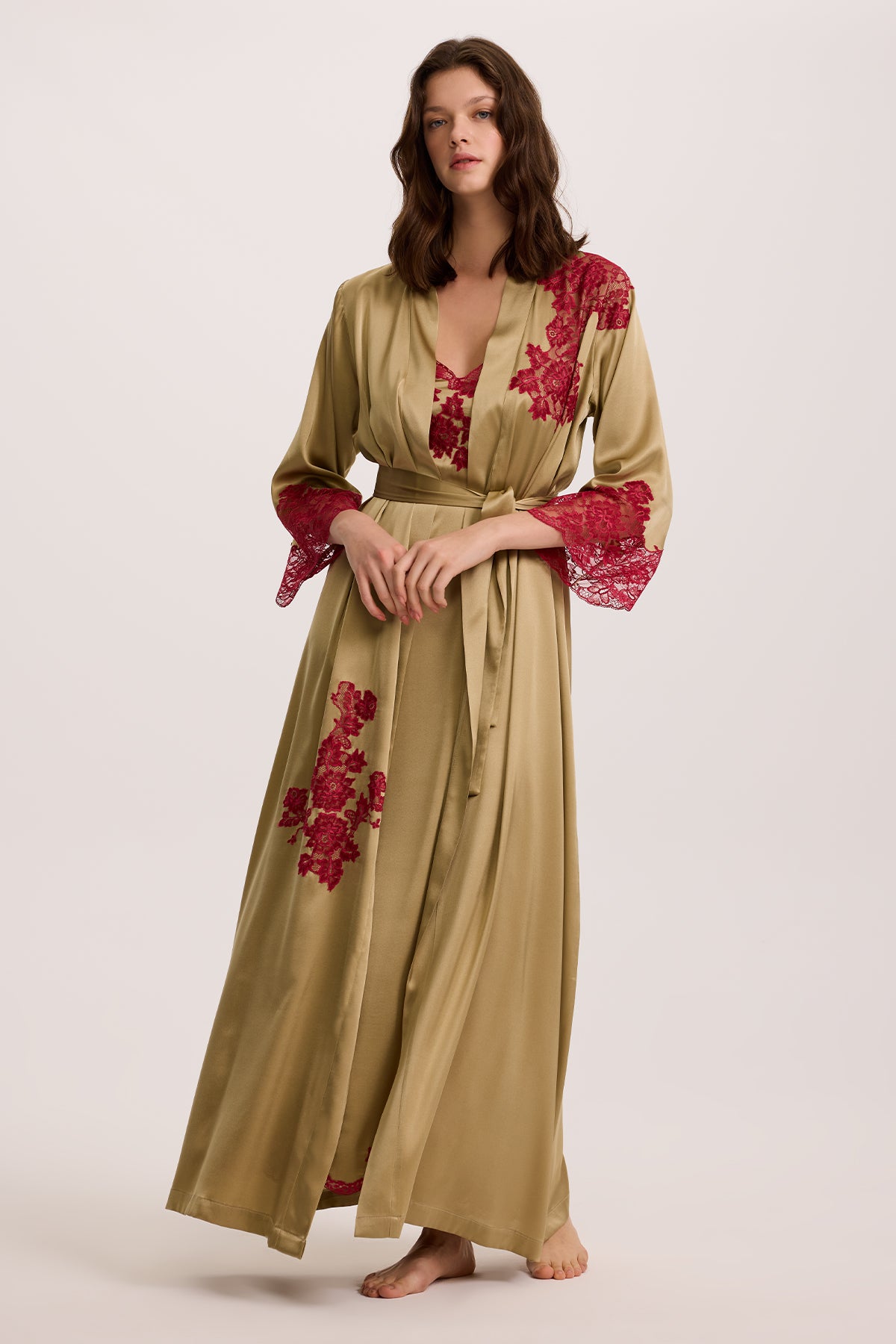 Eden Silk Long Nightgown and Robe