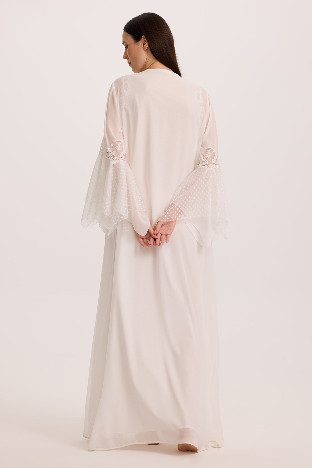 Lullaby Cotton Nightgown with Chiffon Robe