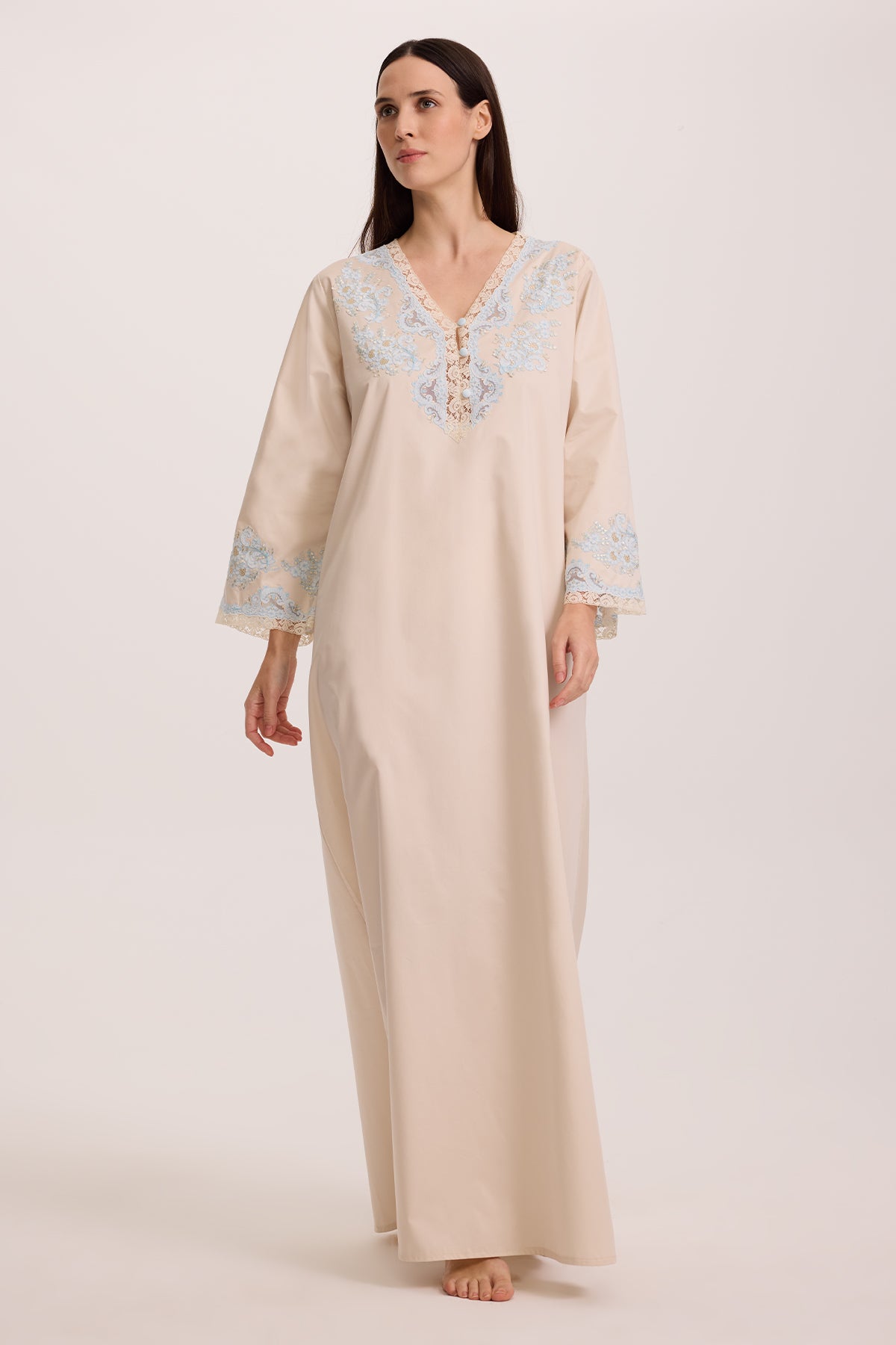 ANTOINETTE CHAMPAGNE COTTON NIGHTGOWN