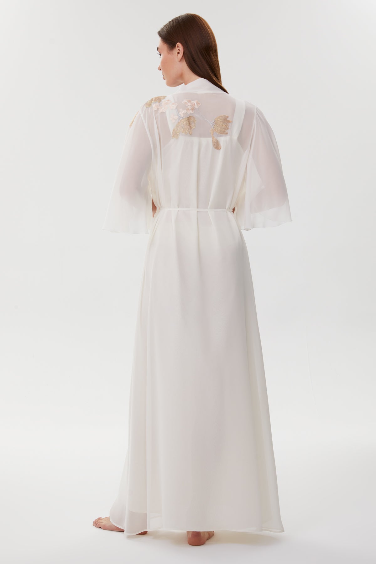 Allison Ecru Maternity Nightgown & Chiffon Robe