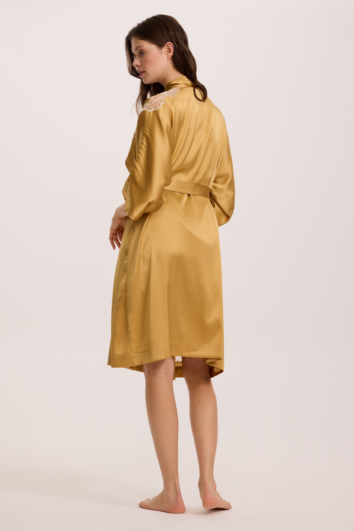 Aurelian Silk Camisole&Shorts with Short Robe