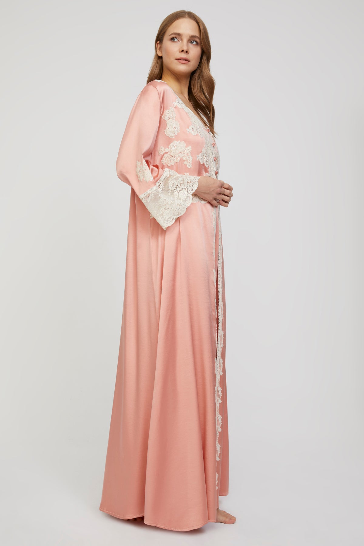 Andalia Pure Silk Nightgown & Robe