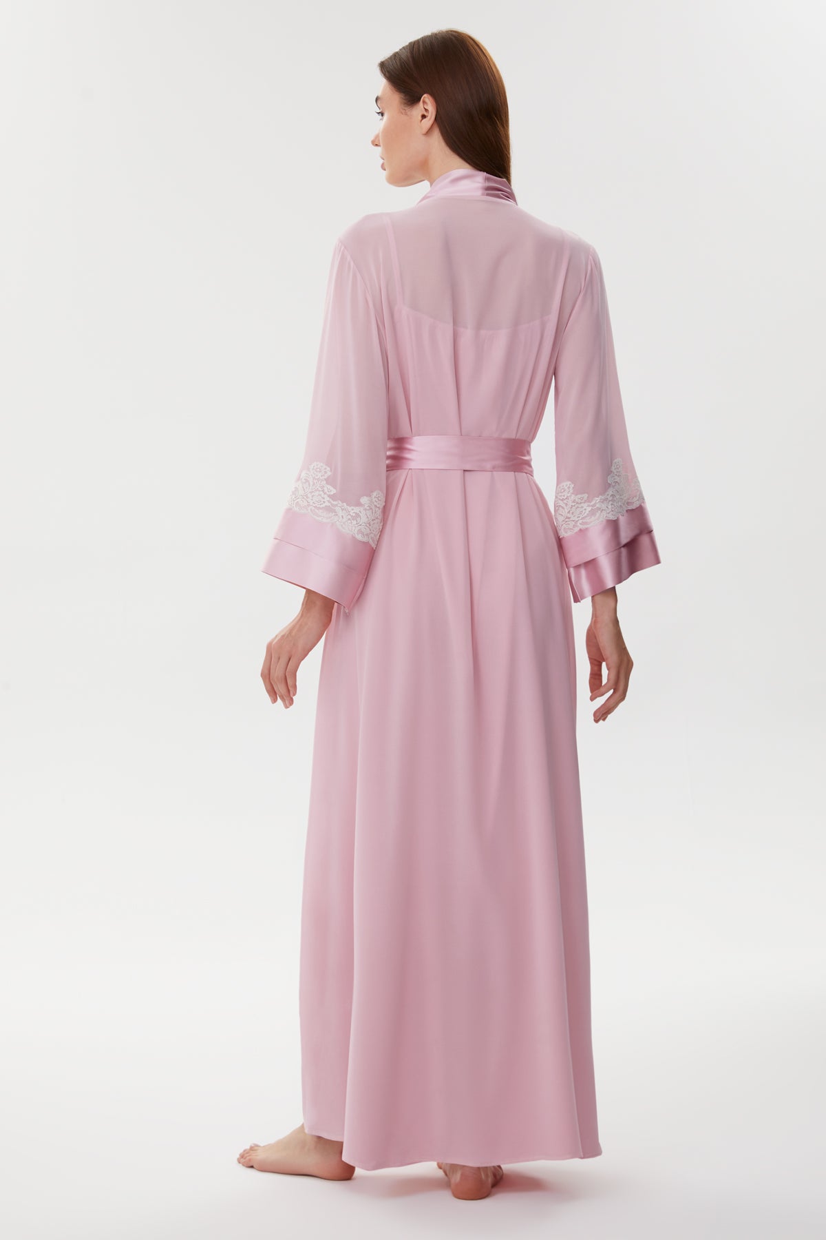 Regina Ballet Pink Pure Silk Nightgown Set