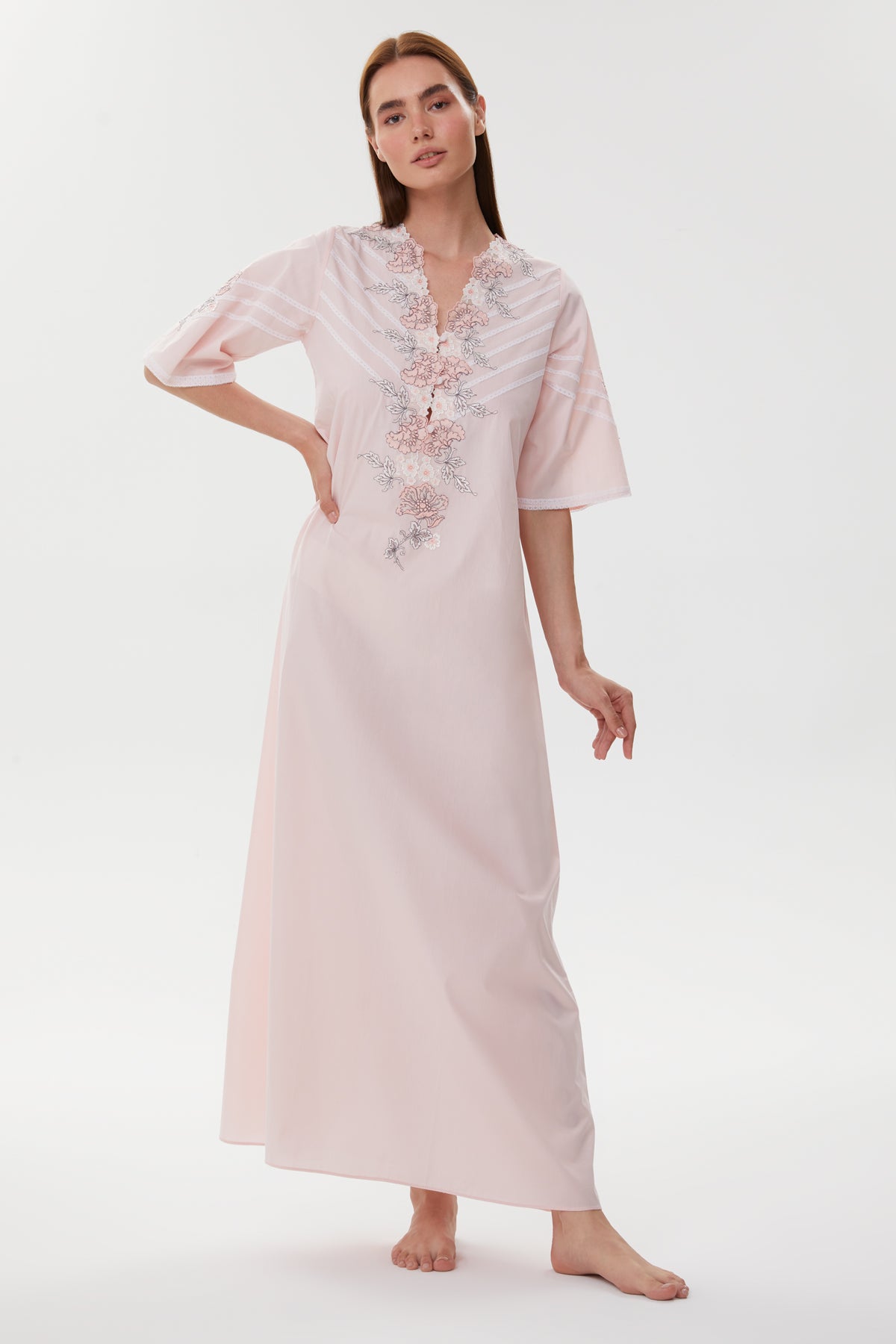 Amy Pink Cotton Nightgown
