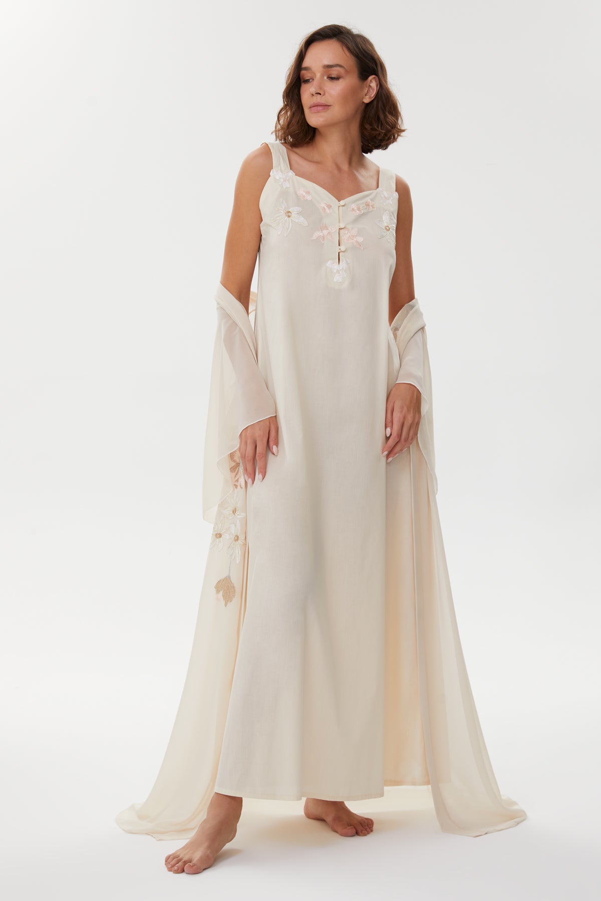 Allison Chickpea Maternity Nightgown & Chiffon Robe