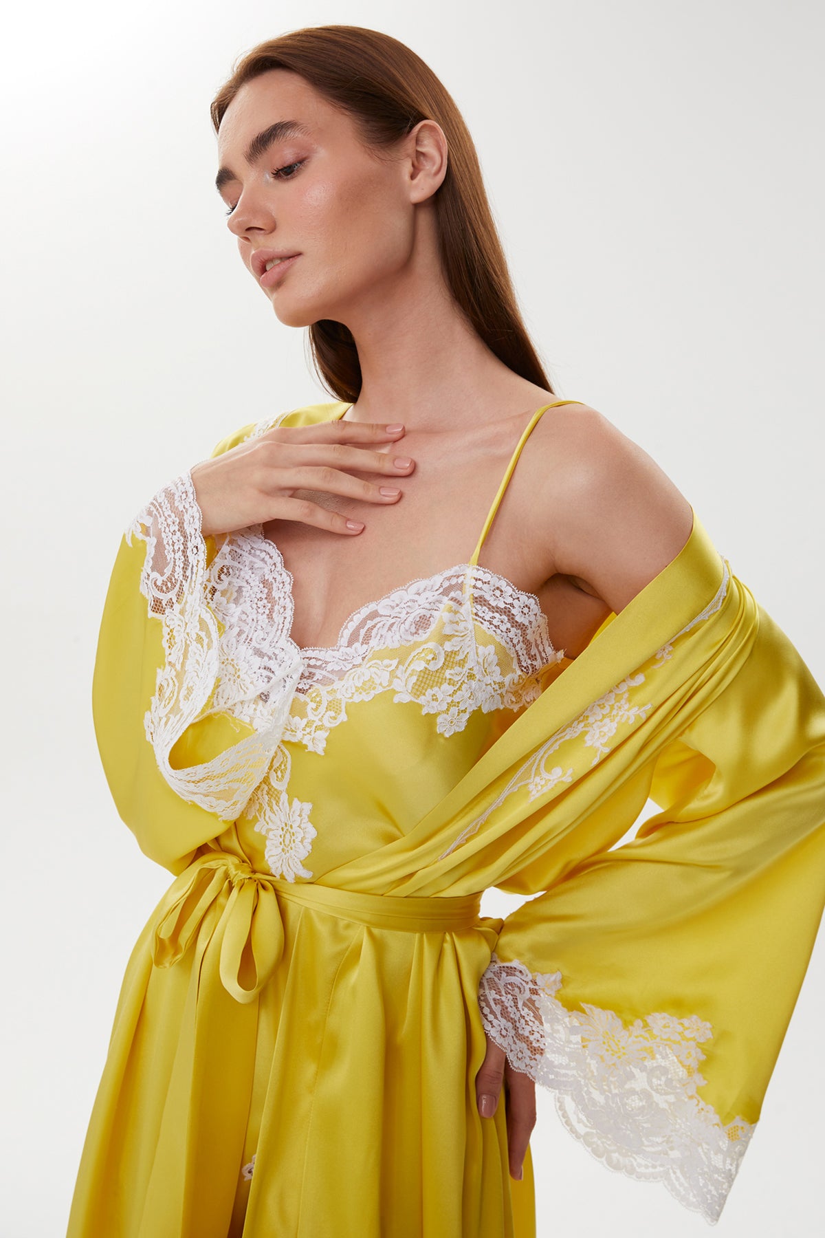 Vicky Buttercup Yellow Pure Silk Set
