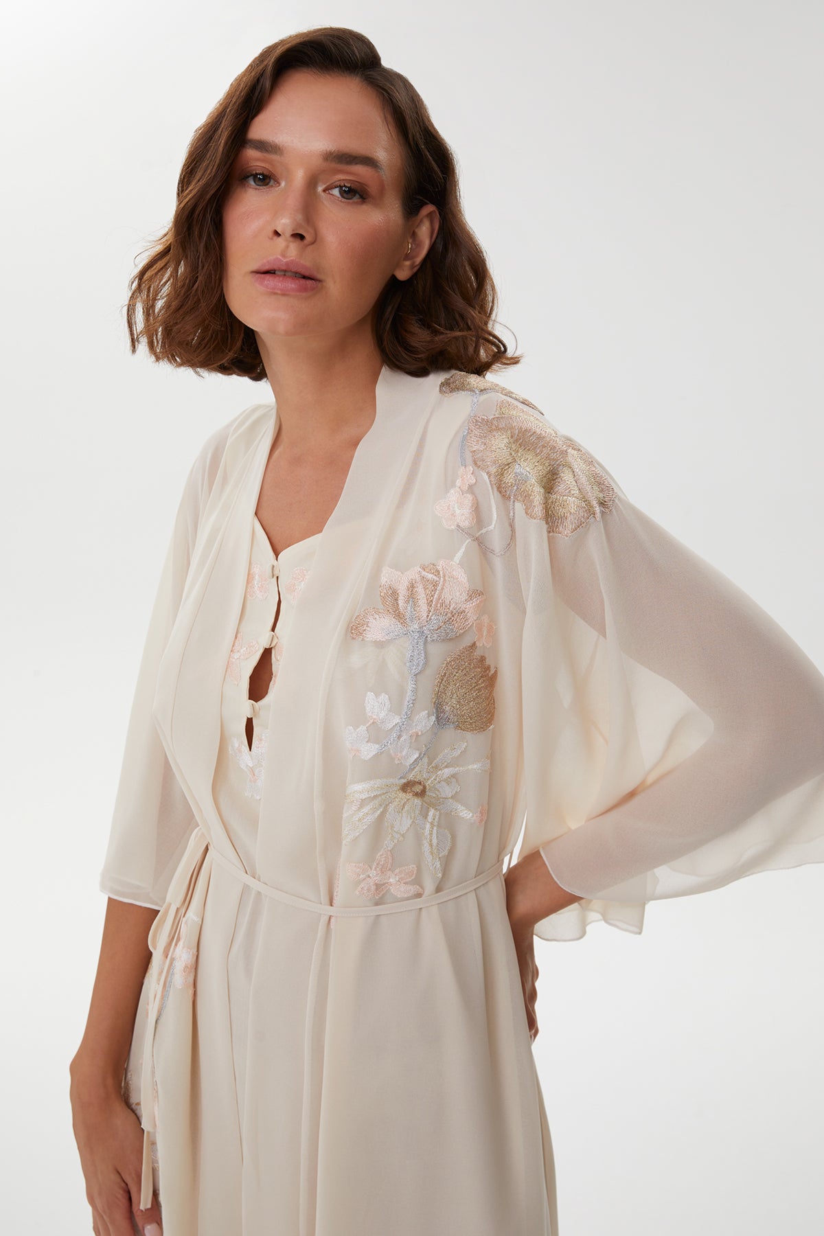 Allison Chickpea Maternity Nightgown & Chiffon Robe