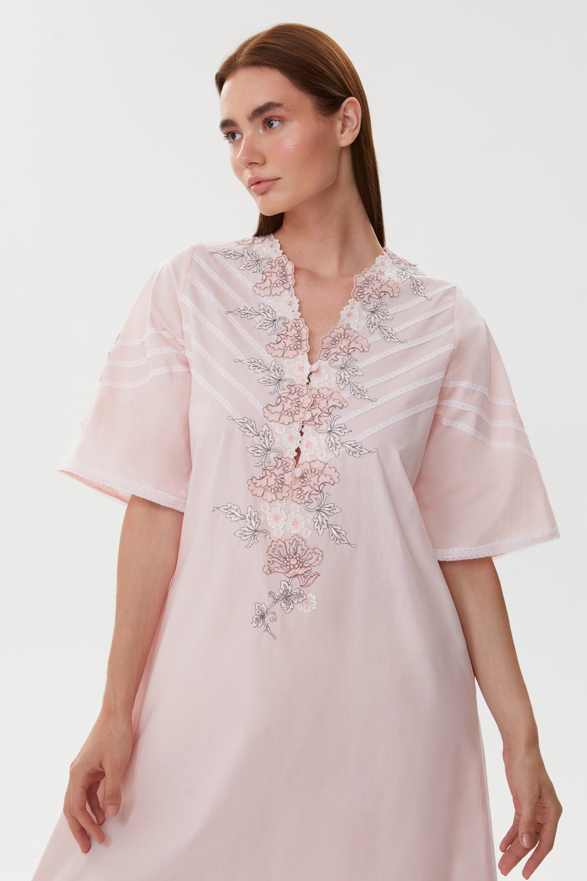 Amy Pink Cotton Nightgown