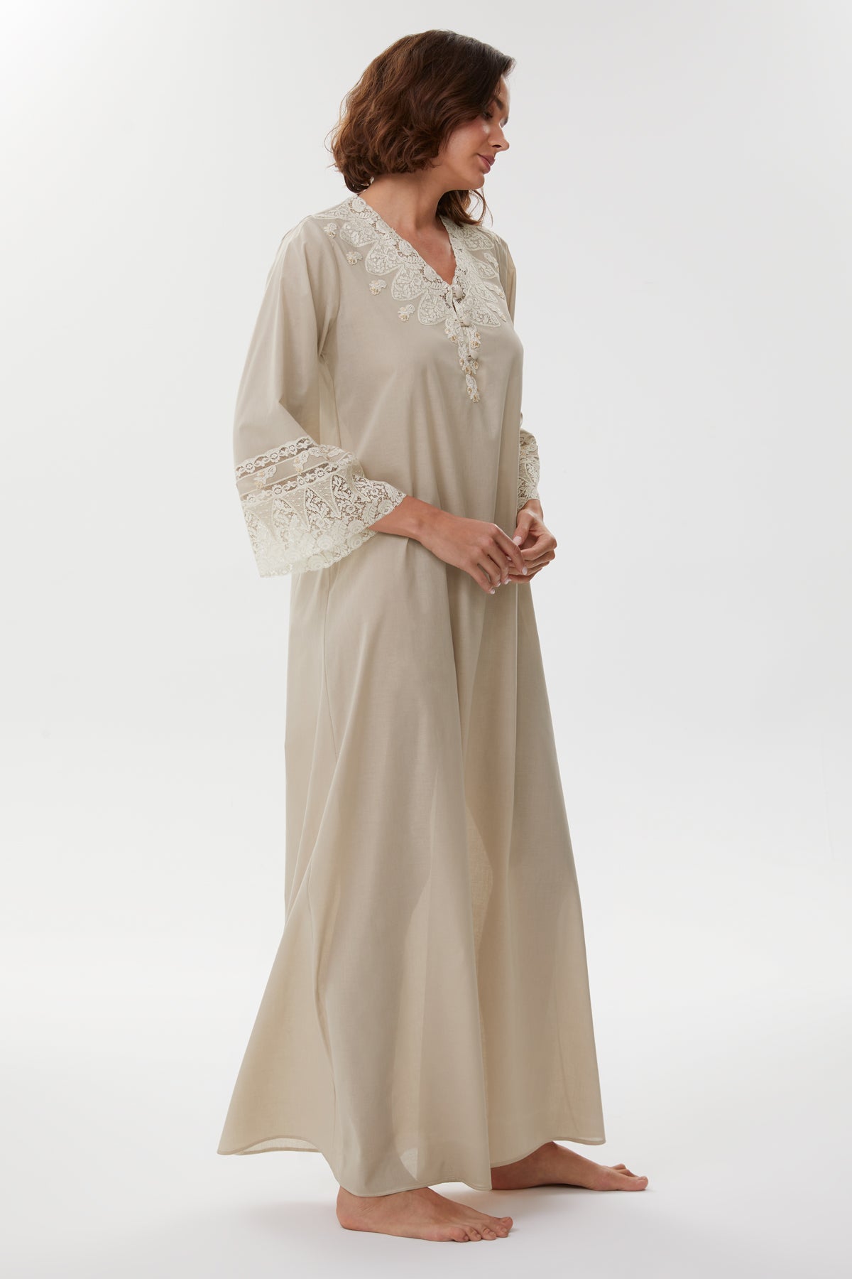 Berthe Stone Beige Nightgown