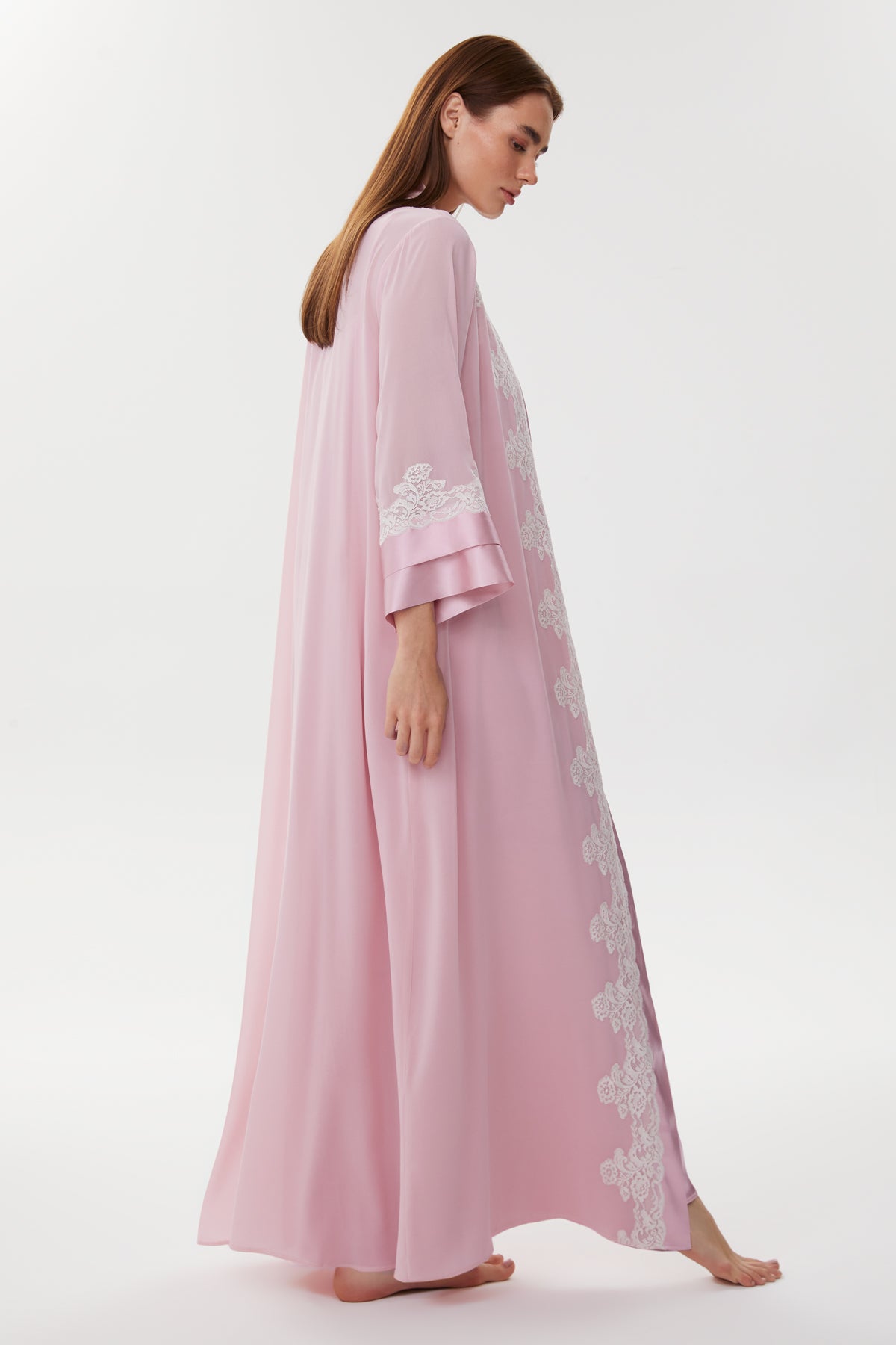 Regina Ballet Pink Pure Silk Nightgown Set